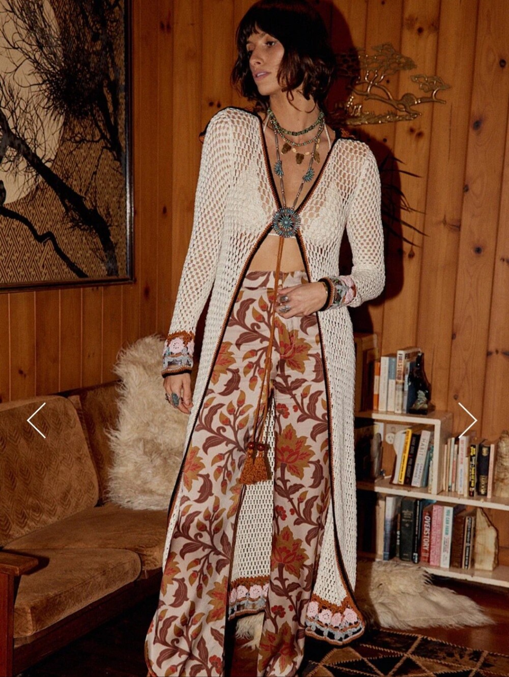 Chasing Unicorns "As long As I Can SeeThe Light" Crochet Cardigan/ Duster